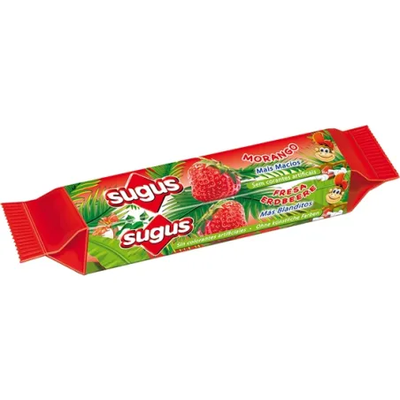 SUGUS REBUÇADOS MORANGO 45GR