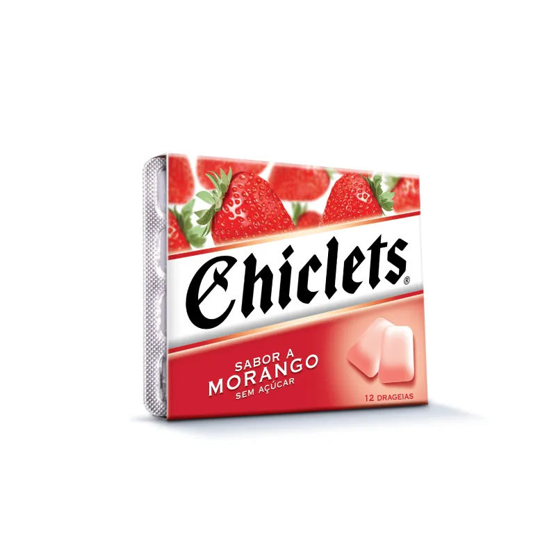 CHICLETS MORANGO PASTILHAS