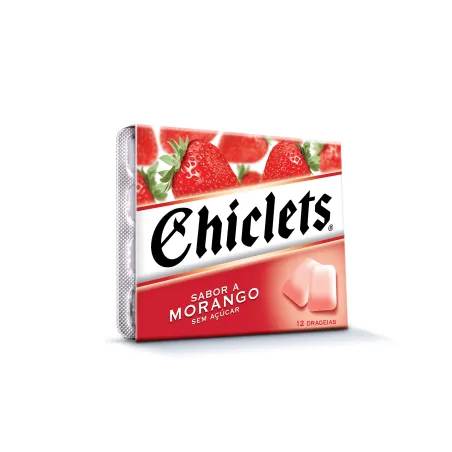 CHICLETS MORANGO PASTILHAS