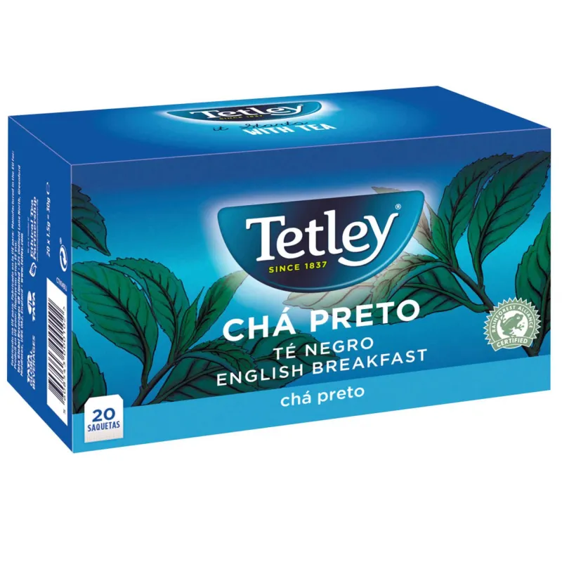 TETLEY CHA PRETO C/20 SAQ