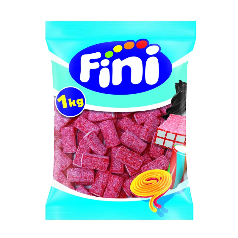 FINI GOMAS TIJOLOS MORANGO 1KG