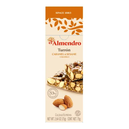 TURRON CRUNC ALMOND CARAM 75GR