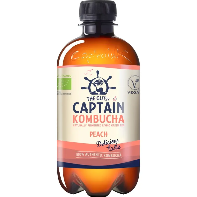 Gutsy Kaptain Kombucha Peach 40cl