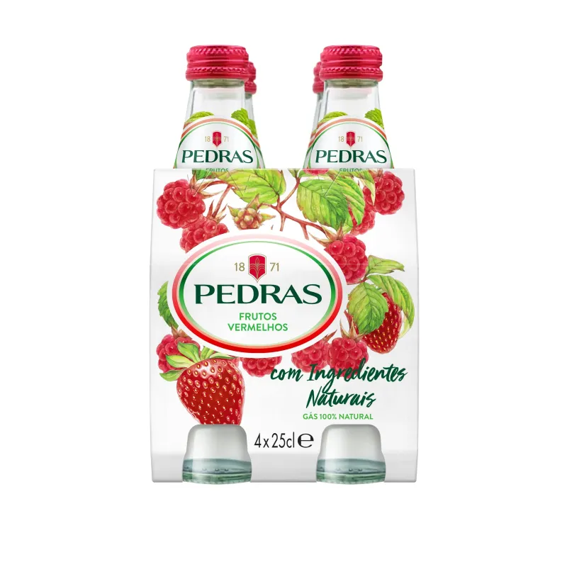 Pedras Salgadas Água Gaseificada Frutos Vermelhos 25cl