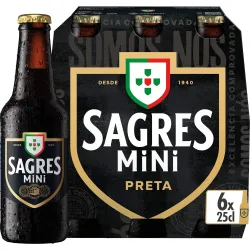 SAGRES MINI PRETA 6X25CL