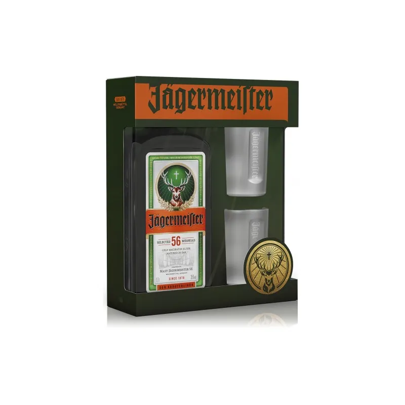 JAGERMEISTER 70CL + 2 COPOS SHOT