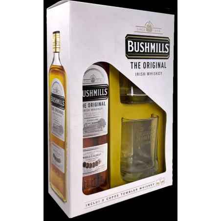 BUSHMILLS WHISKY 70CL + 2 COPOS