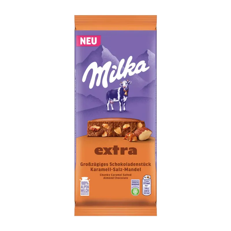 MILKA CHOCOLATE CARAM/ALMOND 190G