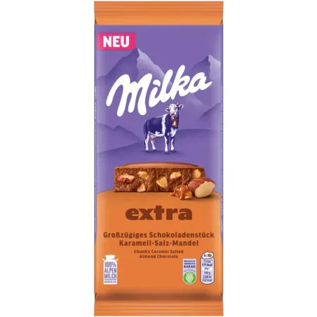 MILKA CHOCOLATE CARAM/ALMOND 190G