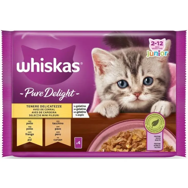 WHISKAS PURE AVES JUNIOR 85G