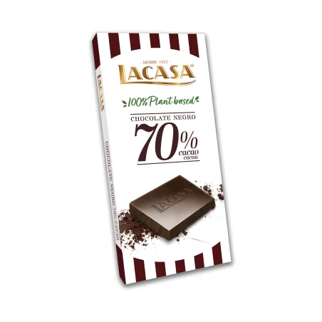 LACASA  CHOC. 70% CACAU PLANT BASED 100GR